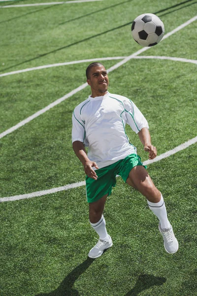 African american soccer player — Stock Photo