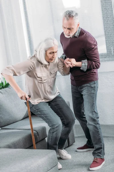 Senior couple at home — Stock Photo