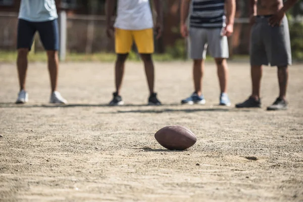 Multicultural football players — Stock Photo