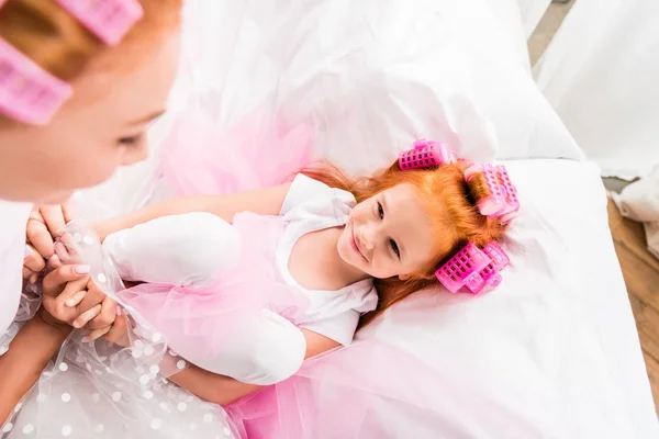 Sensual mother and daughter — Stock Photo