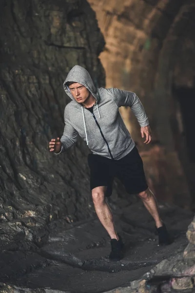 Young man in hoodie — Stock Photo