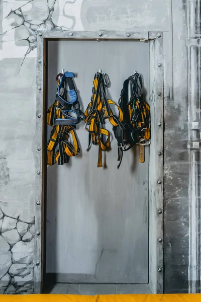 Climbing wall harnesses — Stock Photo