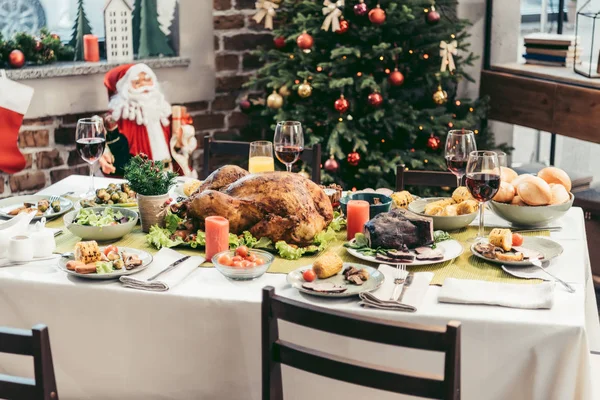 Christmas table — Stock Photo