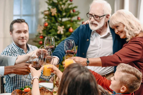 Family celebrating christmas — Stock Photo