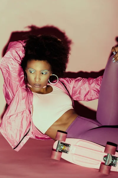 Afro-americana anos 80 menina — Fotografia de Stock
