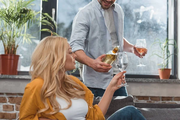 Pouring wine — Stock Photo