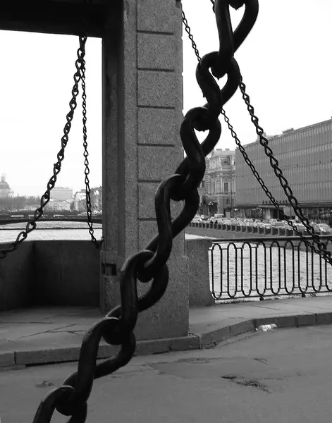 Fragment Bridge Chains — Stock Photo, Image