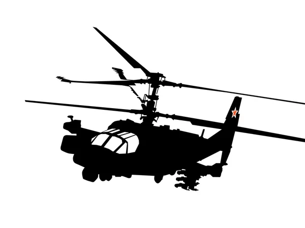 Hélicoptère de combat russe moderne vectoriel Illustration De Stock