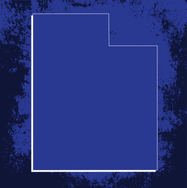 gölge ile 3D Utah (ABD) Blueprint Grunge anahat harita