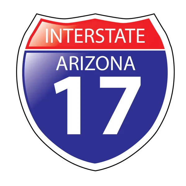 Interstate I-17 Arizona Highway teken — Stockvector