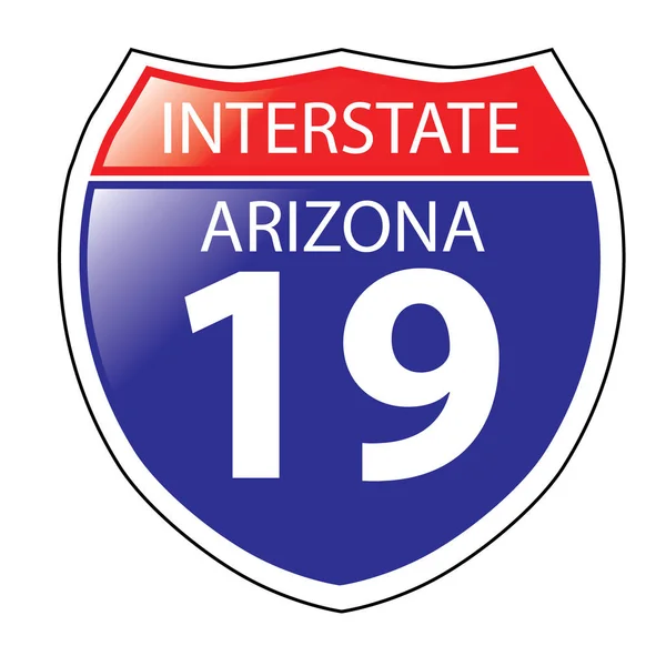 Interstate I-19 Arizona Highway teken — Stockvector