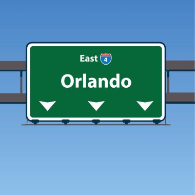 Orlando eyaletler arası I-4 Doğu genel gider vektör yol işareti