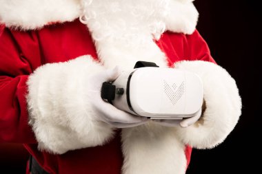 Sanal gerçeklik kulaklık ile Noel Baba  