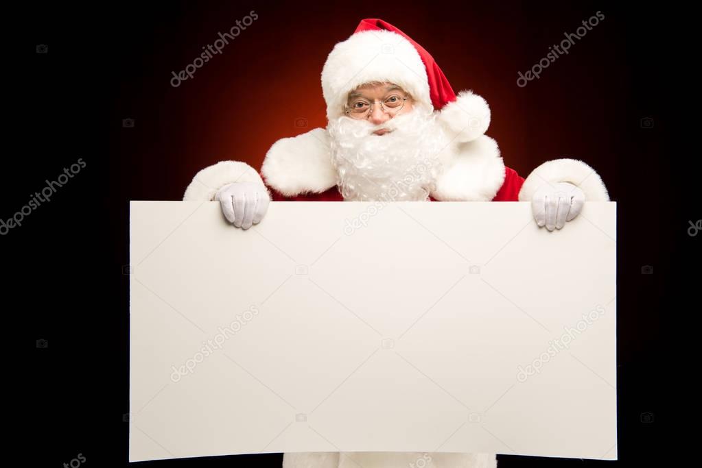 Santa Claus showing Christmas template 