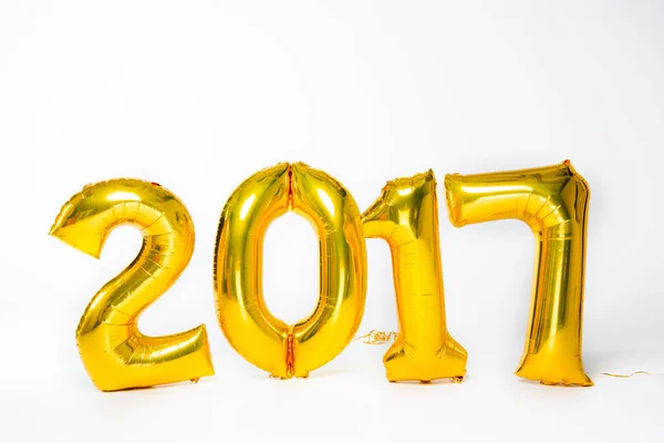 Golden 2017 balloons — Stock Photo, Image