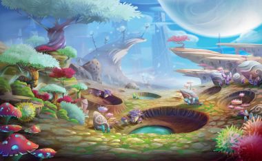 Gezegen Meteor Crafter fantastik, gerçekçi ve fütüristik stiliyle uzaylı. Video oyun dijital Cg sanat, konsept illüstrasyon, gerçekçi karikatür tarzı sahne tasarımı