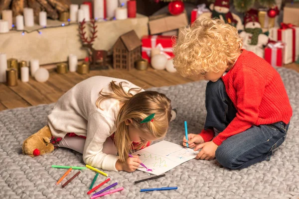 Niños dibujo cuadro — Foto de Stock