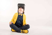 Kid in virtual reality headset 