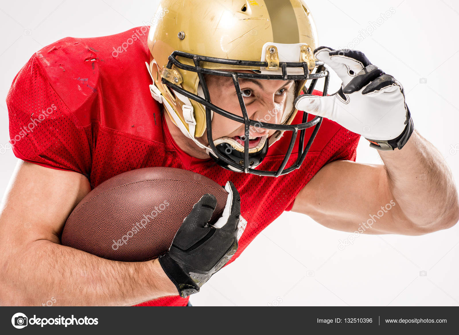 Football player running with ball — Stock Photo © DmitryPoch 132510396