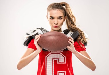 Female football player clipart