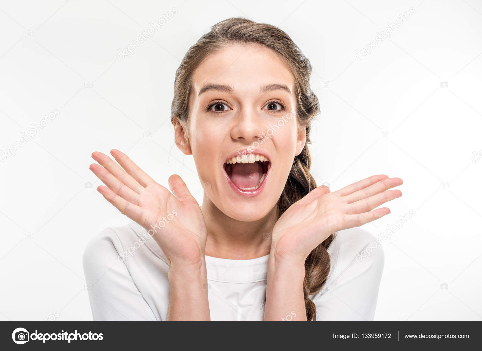 Exited young woman — Stock Photo © DmitryPoch #133959172