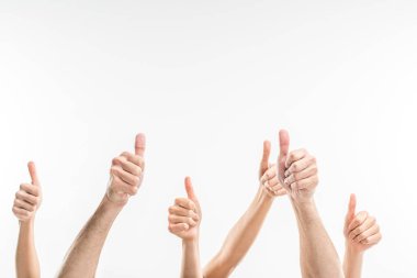 People showing thumbs up clipart