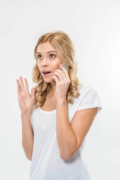 Mujer usando smartphone — Foto de Stock