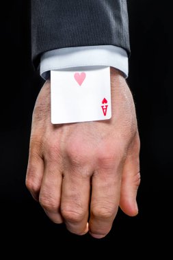 Ace of hearts in sleeve clipart