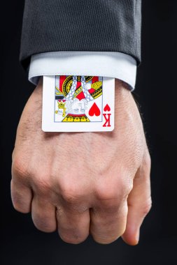 King of hearts in sleeve clipart