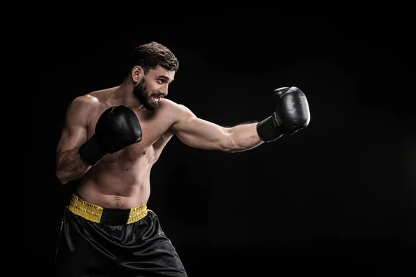 Deportista en guantes de boxeo — Foto de Stock