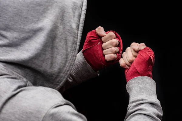 Boxer clenching fists — Stock Photo, Image