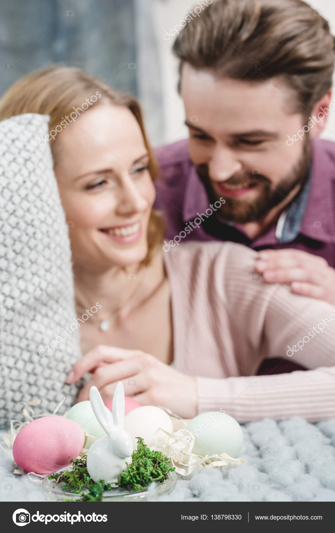 Couple with easter eggs — Stock Photo © DmitryPoch 138798330