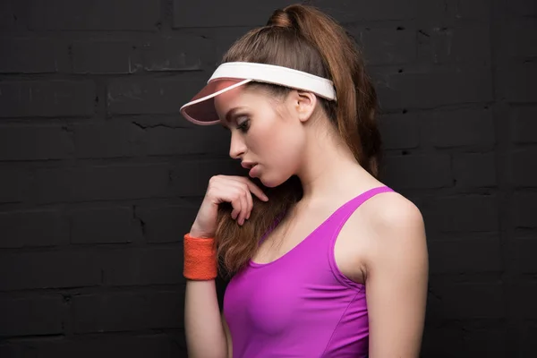 Vrouw in fitness kleding — Stockfoto