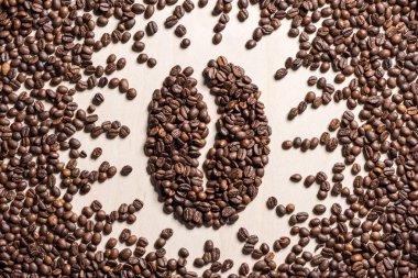 Coffee bean symbol  clipart