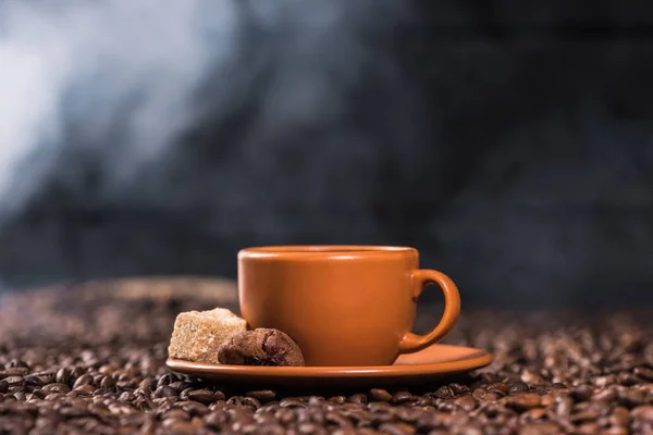 Taza de café y galletas — Foto de Stock