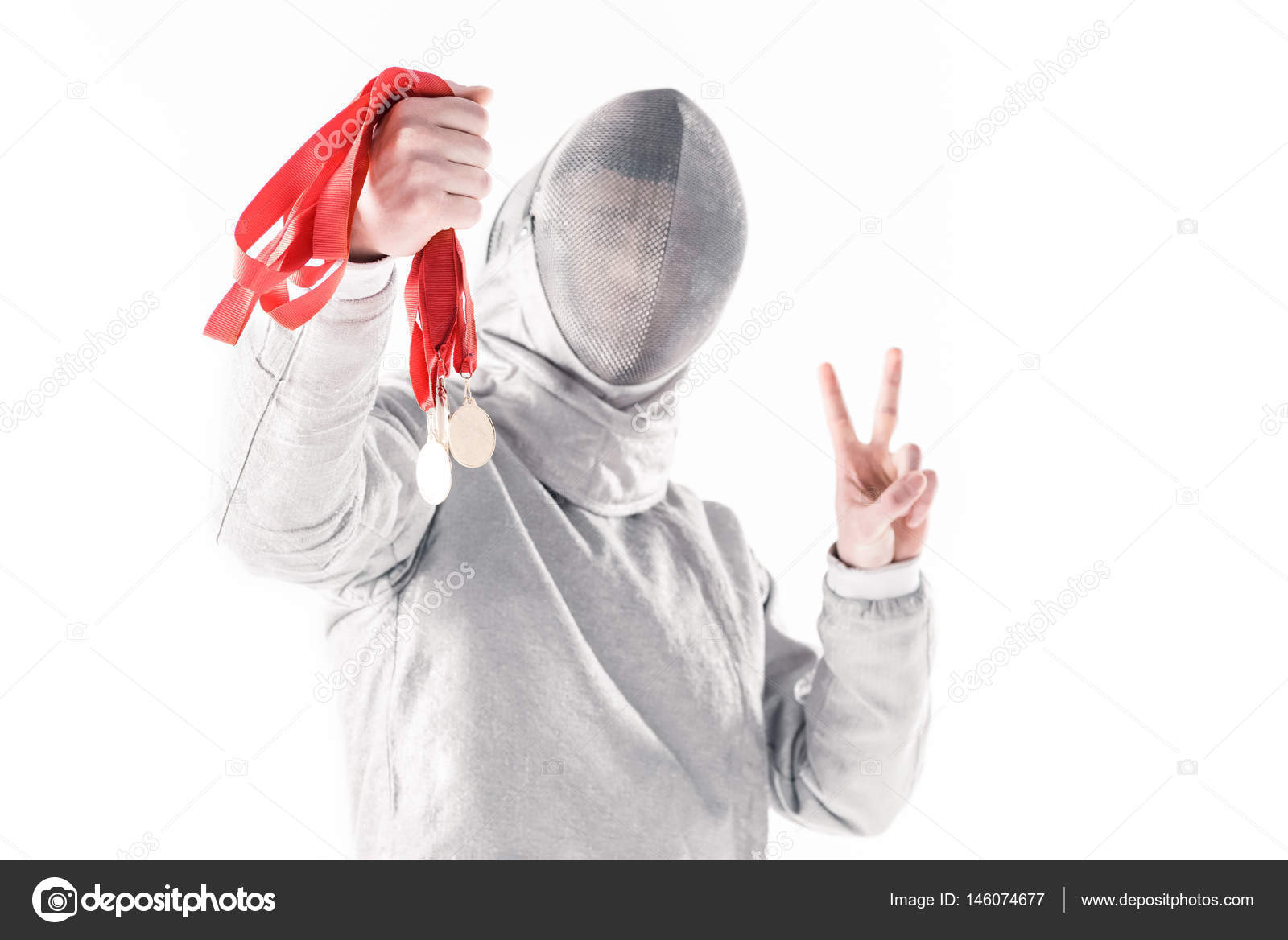 Professional fencer with medal Stock Photo by ©DmitryPoch 146074677