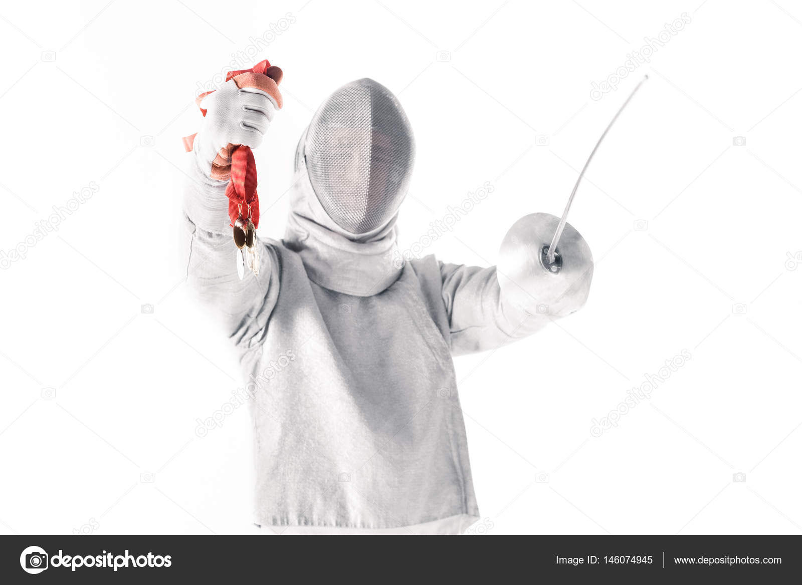 Professional fencer with medal Stock Photo by ©DmitryPoch 146074945
