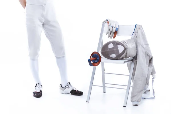 Young man professional fencer — Stock Photo, Image