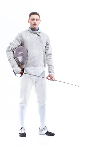 Genç adam profesyonel fencer — Stok fotoğraf