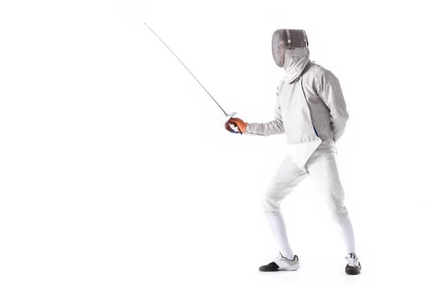 Young man fencing — Stock Photo, Image