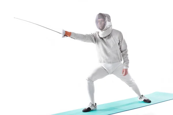 Fencer memegang Rapier — Stok Foto