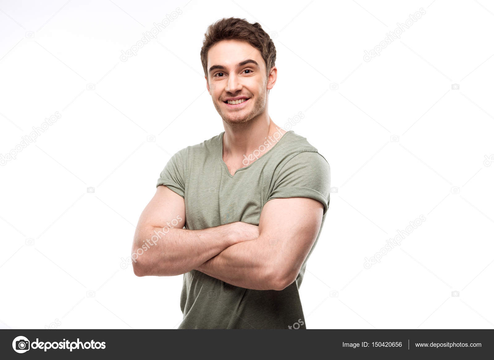 Homme aux bras croisés image libre de droit par DmitryPoch © 150420656