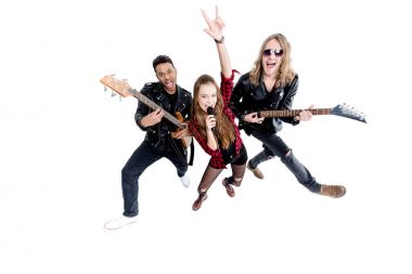 rock and roll band clipart