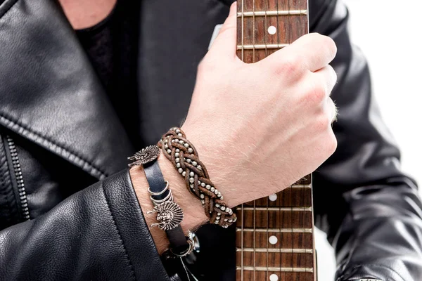 Rocker with electric guitar — Stock Photo, Image