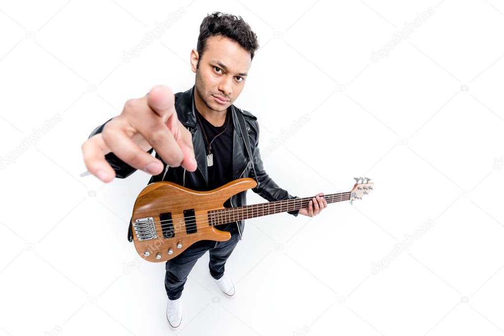 Rocker with electric guitar — Stock Photo © DmitryPoch 150946610