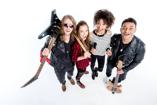 Fiatal rock-zenekar — Stock Fotó