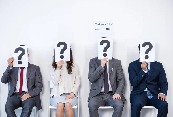 Businesspeople waiting for interview — Stock Photo, Image