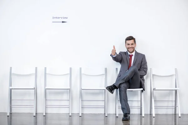 Businessmen waiting for interview — Stock Photo, Image