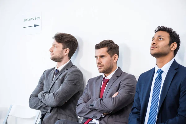 Businessmen waiting for interview — Stock Photo, Image