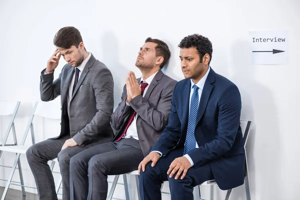 Businessmen waiting for interview — Stock Photo, Image